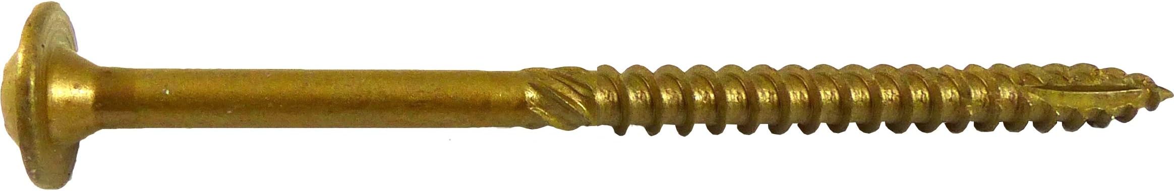 #14 x 4" Construction Lag Screws Exterior Coated Torx/Star Drive Heavy Duty Structural Lag Screws Far Superior to Common Lag Screws - Modified Truss Washer Head - 100 Screws