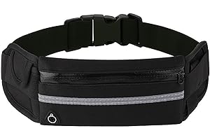 Anti-Theft Invisible Waist Bag, Multifunctional Waterproof Sports Waist Bag, Running Fanny Pack Women, Phone Holder (Black)