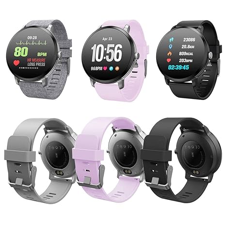 Idol Smart Watch, Color Screen Fitness Tracker Heart Rate Monitor Sleep Calorie Step Counter Pedometer Waterproof Bluetooth Smartwatch for Android & ...