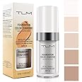 TLM Color Changing Foundation, Flawless Colour Changing Warm Skin Tone Liquid Foundation for Mature Skin, Waterproof Moisturizing Foundation Makeup Base Nude Concealer Full Coverage SPF, 30 ml