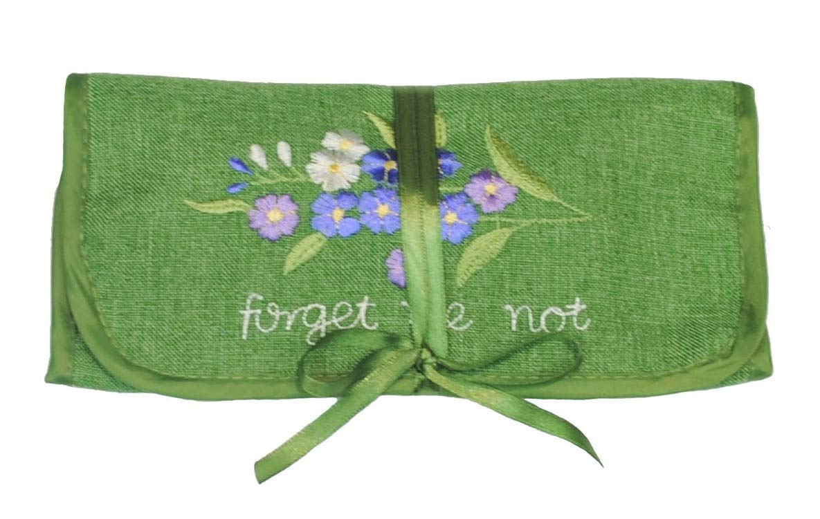 Justina Claire Jewellery Roll in a Forget-me-Not Design