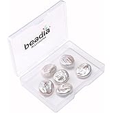 BEADIA Natural Irregular Button Freshwater Pearl Beads 17-19mm 6pcs Baroque Cultured Loose Gemstone Beads for DIY Jewelry Making
