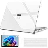 B BELK Case for Microsoft Surface Laptop 13 inch Touchscreen Copilot+ PC 2025 Model: 2095, Plastic Hard Shell Case + Keyboard Cover + Screen Protector for 13'' Microsoft Surface Laptop, Clear
