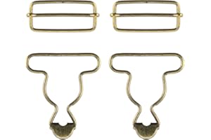 Telooco 2Pairs Overall Buckles Replacement Adjustable Jean Overalls No-Sew Button Bib Clips for Pants Jacket Trousers