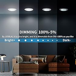 ECOELER 3CCT LED Disk Light, 6inch Dimmable LED