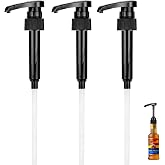 3 PCS Syrup Pump Compatible with Jordans Skinny and Torani, Coffee Syrup Pump Dispenser, Fits 350ml/12.7 Oz Bottles, Accurate Dispensing, with Lockable Design, Easy to Use and Clean, for Syrups Bottle