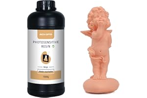 RICH-OPTO Water Washable Resin LCD 3D Printer Resin1kg UV Curing Quick Printing Speed Low Odor High Accuracy Photopolymer Beige