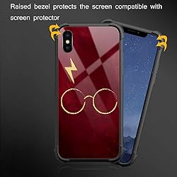 CARLOCA Compatible with iPhone Xs Case,Glass Flash