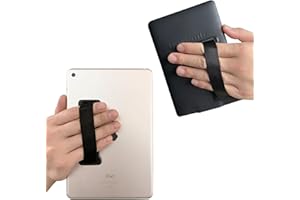 WUOJI Finger Grip for Tablets -Universal Tablet Hand Strap Holder- iPad Hand Holder Strap Grip for eReaders Fire Tablet - Kindle/Kobo/Voyaga/Lenovo/Sony Kindle E-Book Tablet(Black)