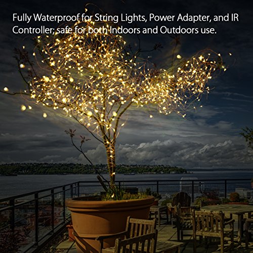 image for LED String Lights 66 ft with 200 LEDs, 1byone Twinkle Lights Copper Wi
