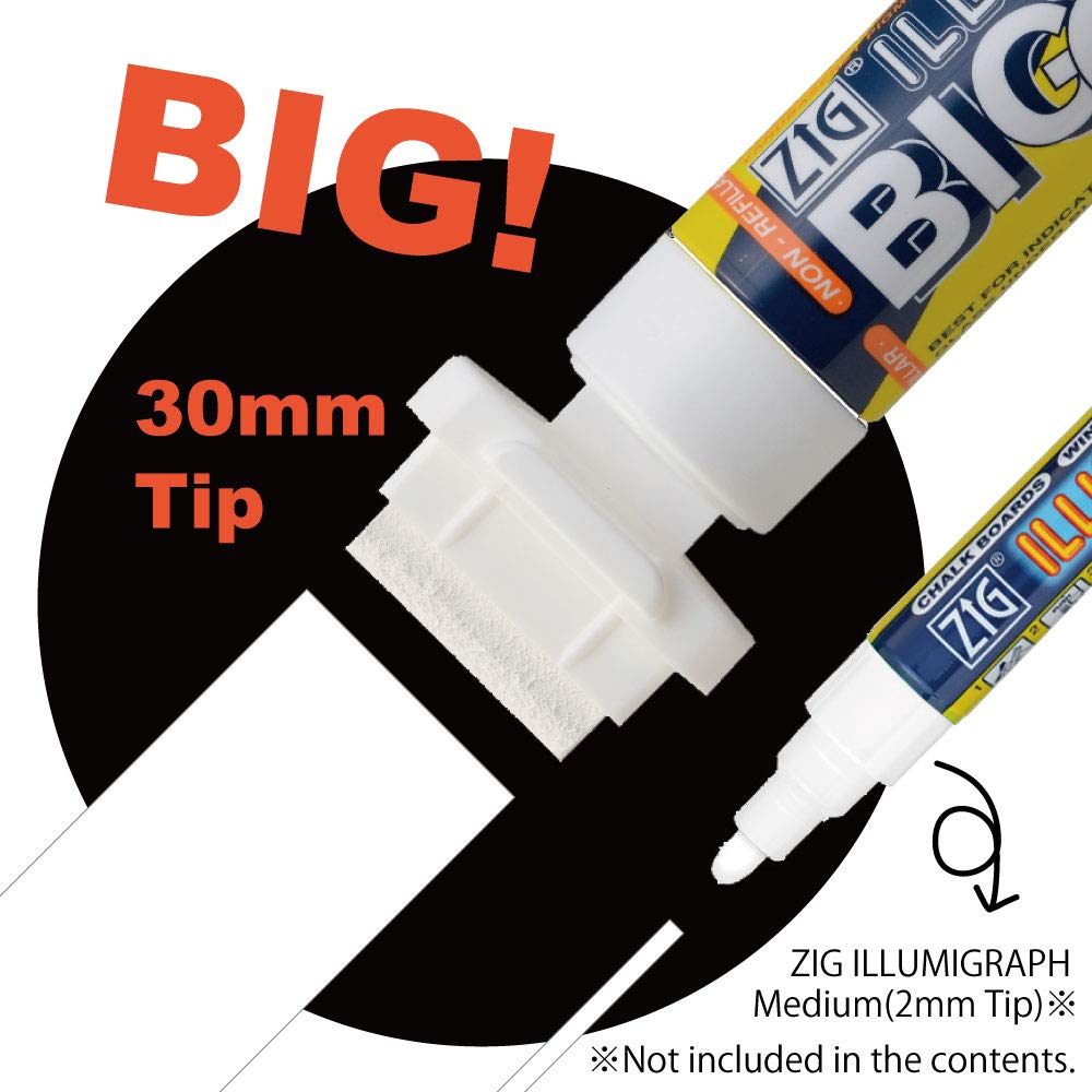 Kuretake Zig Chalk markers, AP-Certified, Water Resistant After Drying, Blackboard, Chalkboard, Mirrors Glass, Made in Japan USD$999USD$9.99 (30mm WHITE)