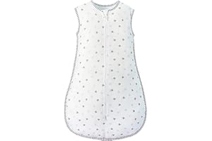 Organic Baby Sleep Sack 12-18 Months - 0.5 TOG Wearable Blanket with 2-Way Zipper, Shoulder Snap & Breathable Design