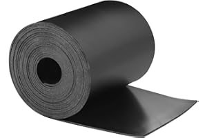 VUAOHIY Neoprene Rubber Sheet, Solid Rubber Seal Strips for DIY Gasket Materials, Oil-Resistance, Sound Reduce and Anti-Slip for Flooring, Pads, Bumpers, Supports (4In x 1/16In x 10Ft)