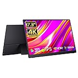 CAPERAVE 17.3" Portable Monitor 4K, 500 Nits 3840