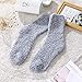 ZSHAWN Winter Fuzzy Socks for Women, 3/6 Pair, Warm Plush Comfort Slipper Luxury, Crew Socks (3 Pairs Mint Series)