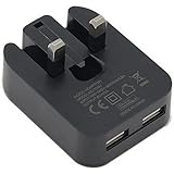 Aulola&reg; TH31 Black 5V 2A 2 Ports Dual USB AC Power Adaptor 3 Pin UK Plug Wall / Travel Mains Charger Compatible with most phones and tablets PC iPhone 4 4S 5 5S 5C 6 6 plus iPod HTC Sony Samsung Galaxy S4 S5 iPad Mini/Air Samsung Galaxy Tablet 10.1" 8.9" 7" inch Tab 2 Note etc