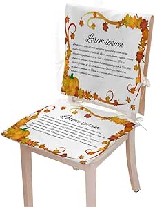 Chair Cover backchair Sitting padAutumn Thanksgiving and ...