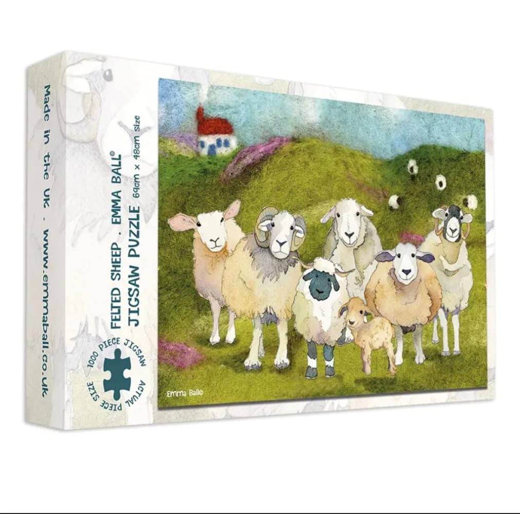 Emma Ball - Felted Sheep - 1000 Piece Jigsaw Puzzle