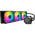 MASTERLIQUID 360L Core ARGB AIO CPU Liquid Cooler, Water Cooling System, 3 x120mm ARGB Fans, 360mm Radiator Compatible with AMD Ryzen AM5/AM4/Intel LGA 1851/1700/1200/1151 | Black