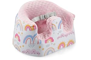 PandaEar Baby Seat Cover Compatible with Bumbo Seat, Removable Floor Soft Seat Cover for Boys & Girls, Breathable & Anti-Slip, Machine Washable, Pink (Pink)