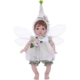 Cloveray Baby Doll, 18 Inch Reborn Baby Dolls &ndash; Realistic Lifelike Green Fairy Newborn Girl Doll, Real Life Baby Dolls with Accessories, Gift for 3+ Year Old Girls, Pretend Play &amp; Collection