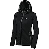 Little Donkey Andy Women's Lightweight Hooded Softshell Jacket for Running Travel Hiking, Windproof, Water Repellent