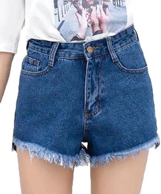 Amazon Aijuan レディース 夏服 デニム半ズボン ゆったり オシャレ ズボン ショートパンツ 通学 カジュアル 薄手 短パン 無地 ホットパンツ デニム ハーフパンツ ハイウェスト バリ ファッション ショートパンツ 通販
