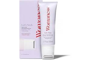 Womaness Let's Neck Firming Serum - Hydrates, Lifts, and Smoothes with Cooling & Massaging Roller Applicator - Cream for Women to Smooth Wrinkles & Tightening Sagging Skin - 50ml Roller