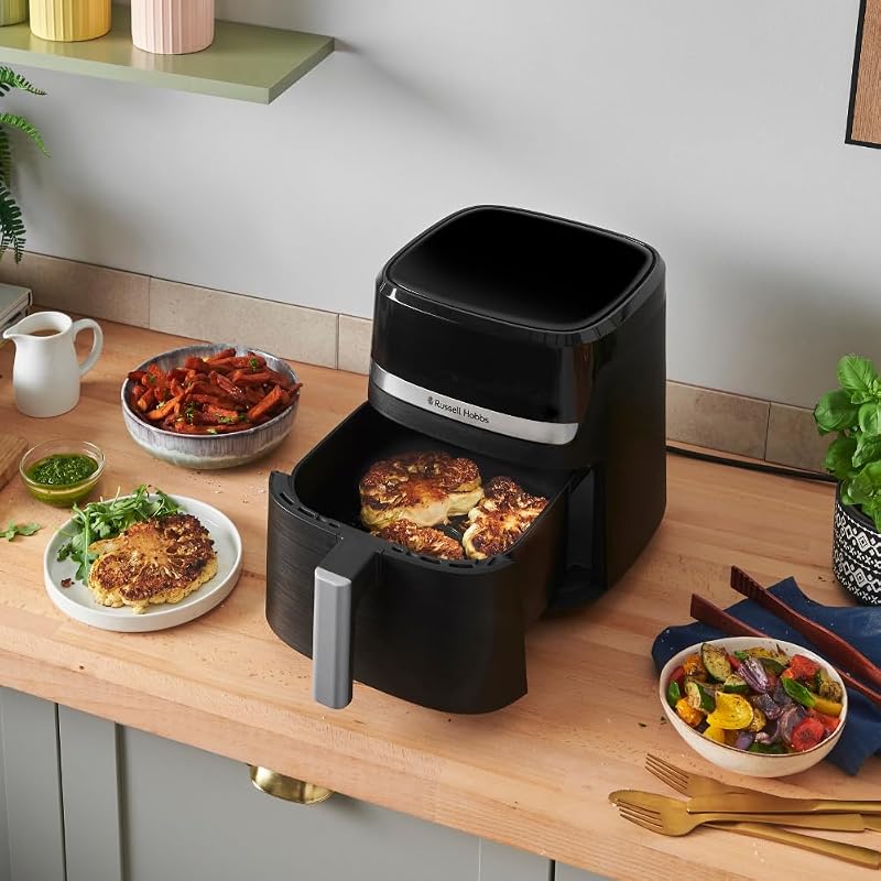 Heißluftfritteuse XL, Satisfry 5,5 l, Schwarz, 27621-56