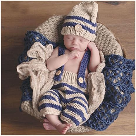 Space PH Photography Baby Outfits Costumes Clothes for Newborn Infant Baby Photo Props Crochet Knitted Photography Prop Outfit Set (Style8)