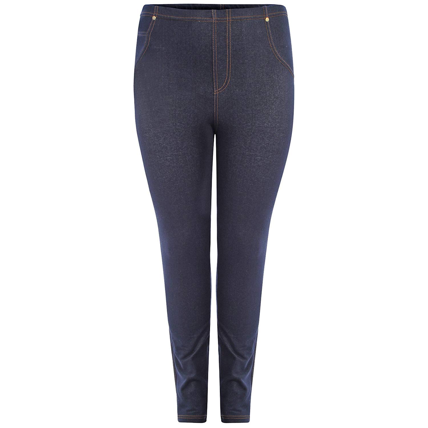 Blue Black Jeggings Jean Leggings 
