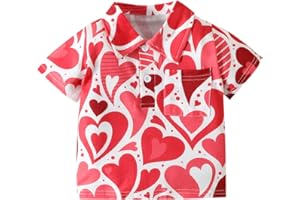 Baby Boys Floral Polo T Shirts Toddler Summer Short Sleeve Button Tees Tops Pullover Hawaii Beach Clothes