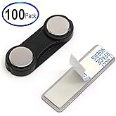 CMS Magnetics Name Badge Magnets - 100 Sets of 2MAG-3 Magnetic Name Tag Attachment for Badge Makers or DIY Project Made of Strong Neodymium Magnets BM-2MAG-3