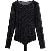 Intimissimi Woman's Long Sleeve Bodysuit in Tulle