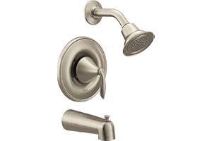 Moen T2133BN EVA Posi-Temp Single-Handle Tub and Shower Trim Kit, Valve Required, Brushed Nickel