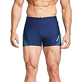 baleaf Men's Square Leg Athletic Swim Jammers Durable Training Splice Team Swimsuit