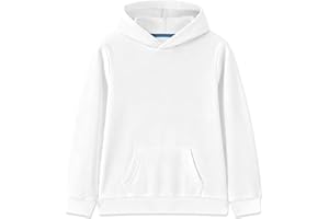 Phedrew Kids Cotton Hoodies Toddler Fall Pullover Hooded Medium Weight Sweatshirts with Pocket for Boys and Girls