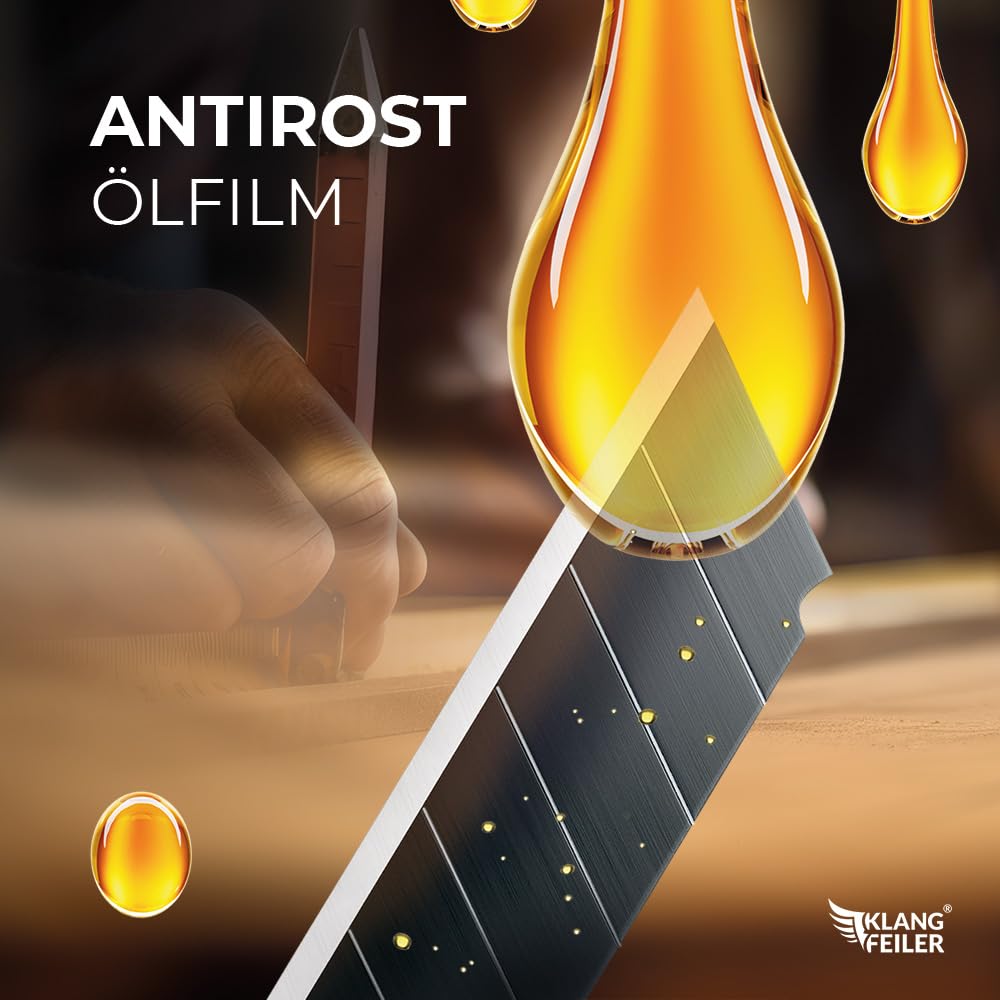 Klangfeiler® 25 Cuttermesser Klingen - BLACK - 18mm Breite - Schwarze Cutterklingen für den Cutter 4