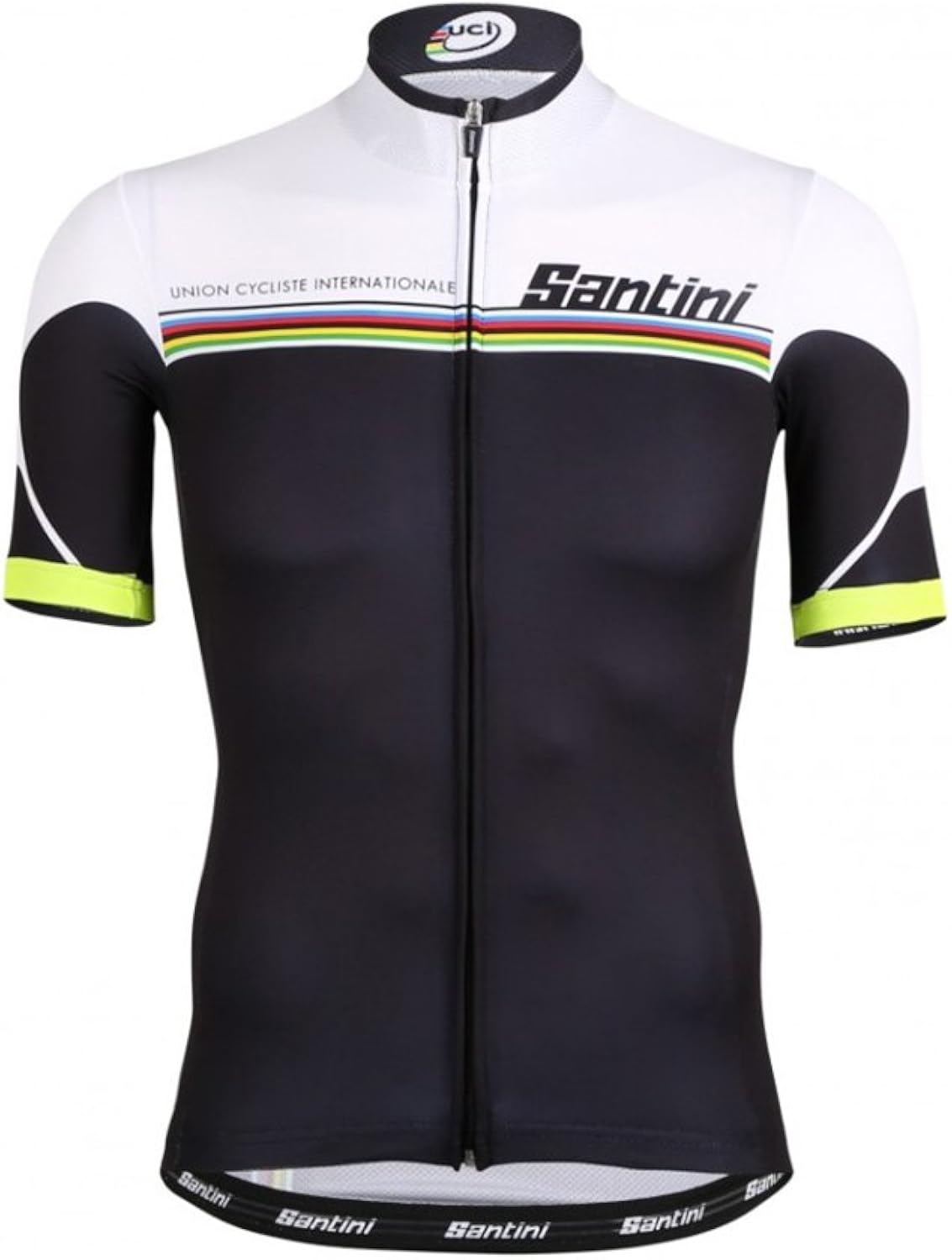 Santini Men's UCI Fashion Cycling Jersey XXLarge Black