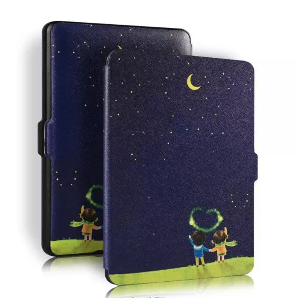 PIXNOR Cubierta protectora de cuero genuino con Auto despertar o dormir para