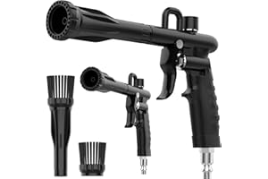 Wengus Car Cleaning Gun, Interior Car Detailing Air Blow Gun with 2 Nozzles, High Pressure Car Dry Cleaning Tool for Quickly Blasts Dirt and Dust, Works with Air Compressor