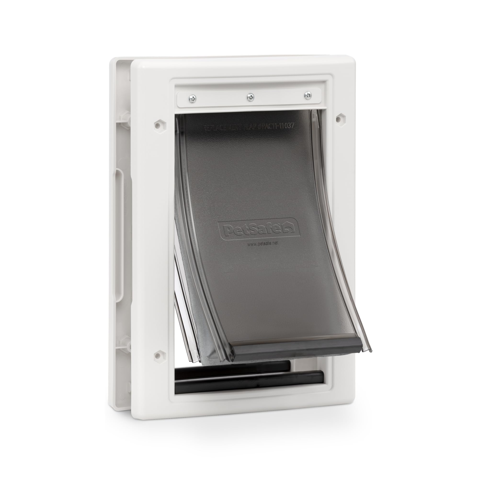 PetSafe Extreme Weather Pet Door for Cats and Dogs – 3-Flaps for Added Insulation – Small Pets, White