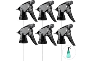 6pcs Spray Bottle Replacement Nozzle- Reusable Heavy Duty Mist Spray & Stream Sprayer Replacement Tops Fit Standard 28/400 Ne