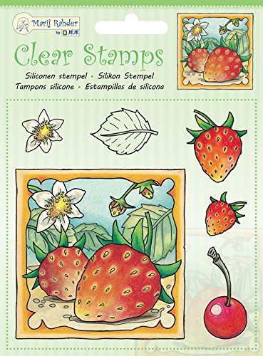 JEJE Clear Stamps Strawberry, Synthetic Material, 14.2 x 11 x 0.3 cm