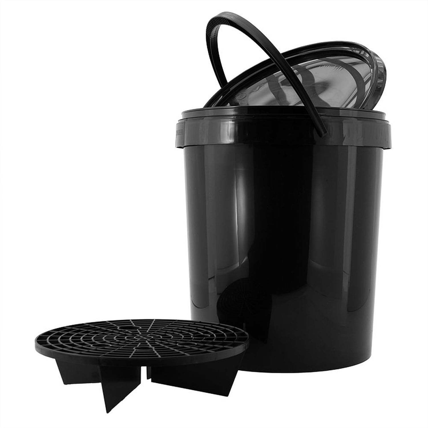 AutoStyle Car wash bucket 15L Black + Cover + Grit guard