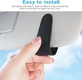 TCJJ Car Visor Sunglasses Holder Leather Clip Magnetic Glasses Holder (Black, 2) view 3