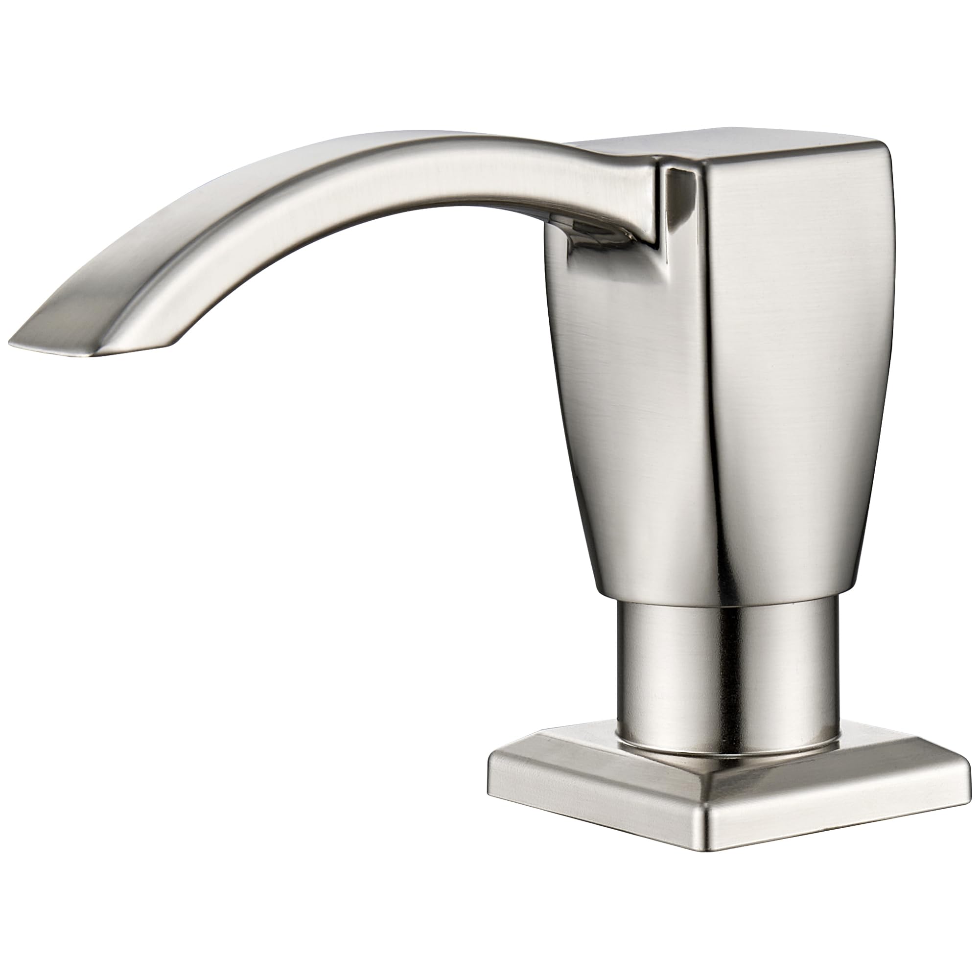 Photo 1 of Ultimate Unicorn Kitchen Sink Soap Dispenser, Built in Soap Dispenser for Kitchen Sink, Under Sink Soap Dispenser Brushed Nickel, ABS Plastic, with 13 Ounce Soap Bottle, U-SD001BN