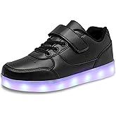 SEROUNY Kids Light Up Shoes LED Sneakers High Top USB Charging Flashing Trainers for Child Girls Boys