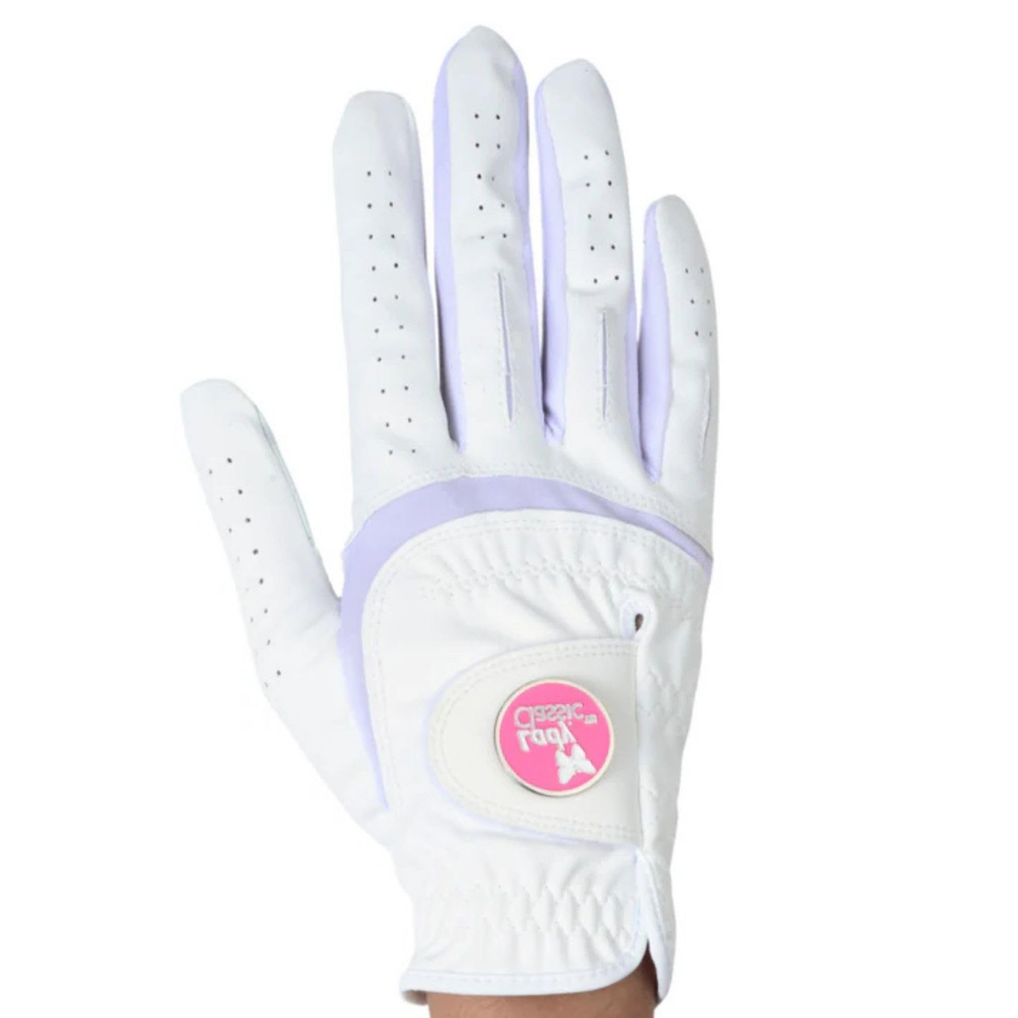 Lady Classic Women's Soft Flex Gloves with Magnetic Ball Marker, Medium -White,Right Hand