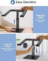 Babacom Laptop Stand 8 Height Adjustable Aluminum Desktop Riser 10-16 Inch view 3